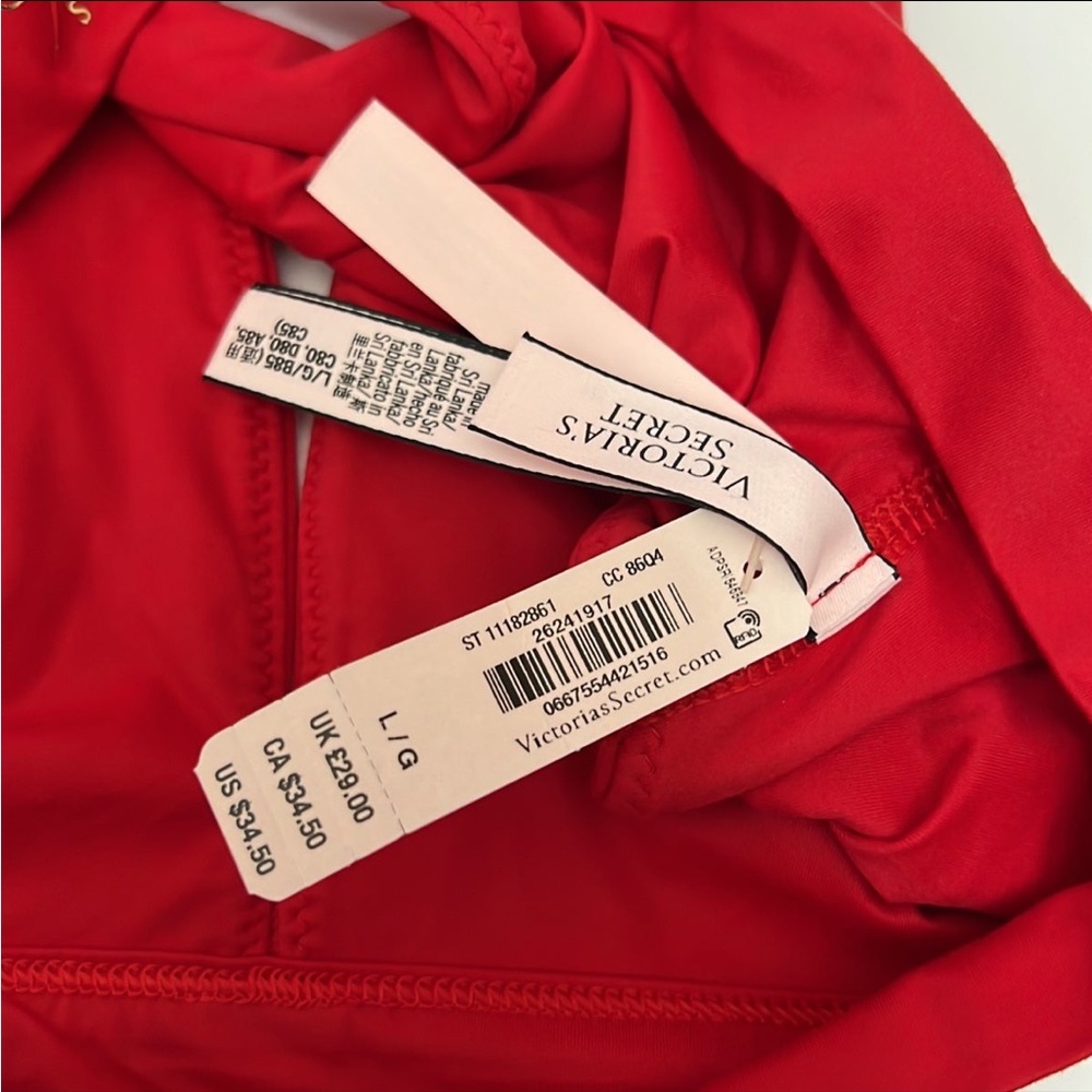 Victoria’s Secret V Neck Red Large Bra - Picture 4 of 4